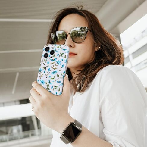 Phone Case for iPhone 16 Pro Max, Aesthetic Hand Painted Style Flower TPU Phone Cover for Women, Lightweight Drop Protection Shockproof Slim Floral Phone Holder (Daisy, For iPhone 16 Pro Max) in Kuwait