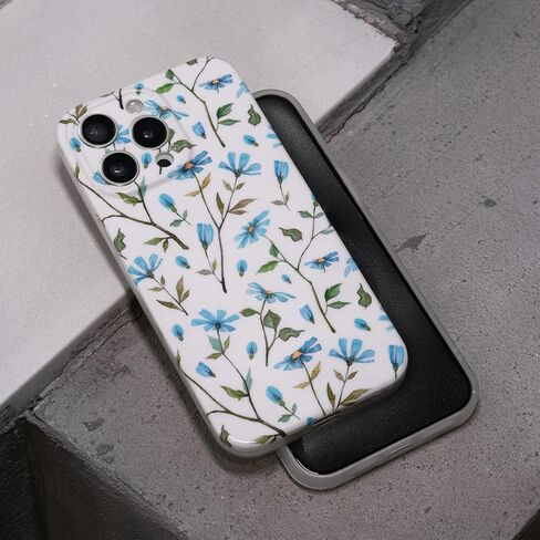 Phone Case for iPhone 16 Pro Max, Aesthetic Hand Painted Style Flower TPU Phone Cover for Women, Lightweight Drop Protection Shockproof Slim Floral Phone Holder (Daisy, For iPhone 16 Pro Max) in Kuwait