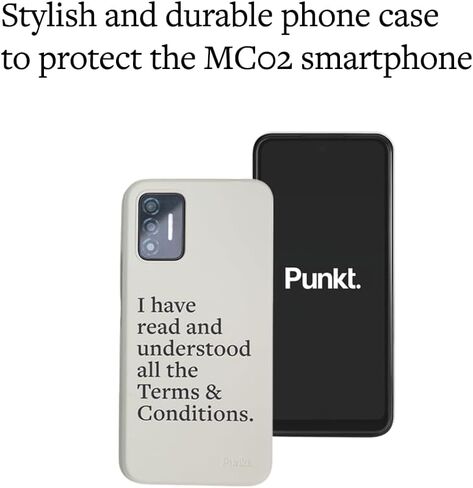 Punkt. MC02 Phone Case & Screen Protector – Durable Silicone Cover with Reinforced Edges – Shockproof & Scratch-Resistant Tempered Glass - Black in Saudi Arabia