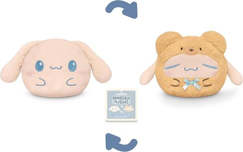 Teeturtle Hello Kitty Teddy Bear قابلة للانعكاس 6 بوصات - Sanrio المرخص رسميًا - حيوان لطيف Kawaii in Kuwait
