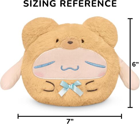 Teeturtle Hello Kitty Teddy Bear قابلة للانعكاس 6 بوصات - Sanrio المرخص رسميًا - حيوان لطيف Kawaii in Kuwait