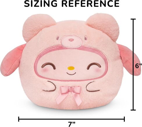 Teeturtle Hello Kitty Teddy Bear قابلة للانعكاس 6 بوصات - Sanrio المرخص رسميًا - حيوان لطيف Kawaii in Kuwait