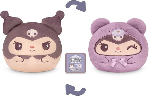 Teeturtle Hello Kitty Teddy Bear قابلة للانعكاس 6 بوصات - Sanrio المرخص رسميًا - حيوان لطيف Kawaii in Kuwait