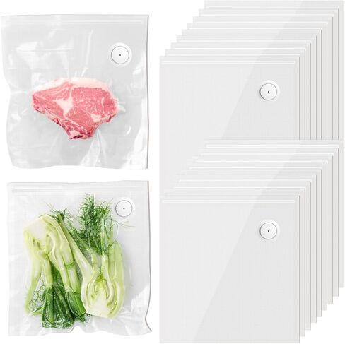 Handheld Vacuum Sealer for Food - Compact Food Vacuum Sealer Machine for Travel, Portable Sealing Machine with 10 Reusable Vac Seal Bags for Storage, Meal Prep or Sous Vide in Saudi Arabia