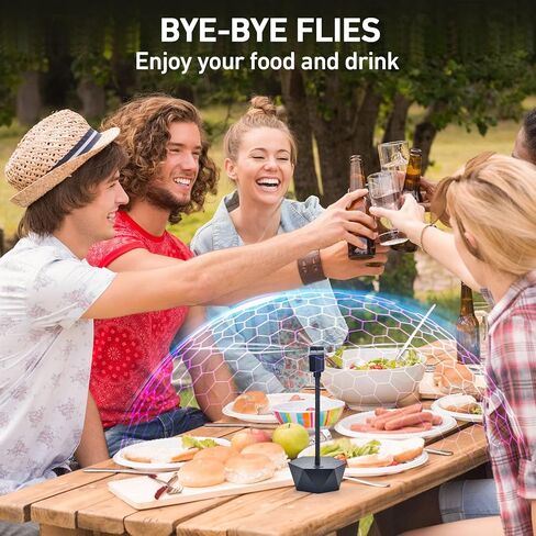 Guidot Fly Bug Fans for Food Tables ، Fly Control Table Top Top Keep Flies Away of Pannic Party Party Restaurant Camping and BBQ in Kuwait