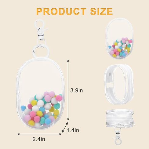 3 Pcs Clear Figure Display Bag with Keychain,Clear Keychain Pouch Blind Box Organizer,Hanging Small Doll Storage Bag,Collectibles Display Case for Mystery Boxes (White-Rectangular,Oval,Cabin) in Saudi Arabia