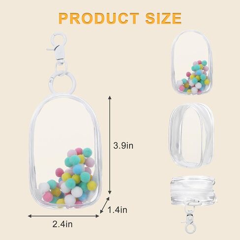 3 Pcs Clear Figure Display Bag with Keychain,Clear Keychain Pouch Blind Box Organizer,Hanging Small Doll Storage Bag,Collectibles Display Case for Mystery Boxes (White-Rectangular,Oval,Cabin) in Saudi Arabia
