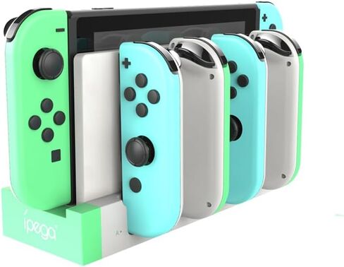 Charging Dock Station for Switch & Switch OLED, Charge up to 4 Controllers (White-Black) in Saudi Arabia