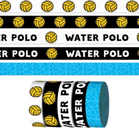 7 Rolls × 3 Yards Sports Volleyball Ribbon for Crafting Sewing, 3/8 Inch Black White Grosgrain Ribbons for Gift Wrapping, Go Team Balls Ribbons for Hair Bow Cheerleader Accessories in Saudi Arabia
