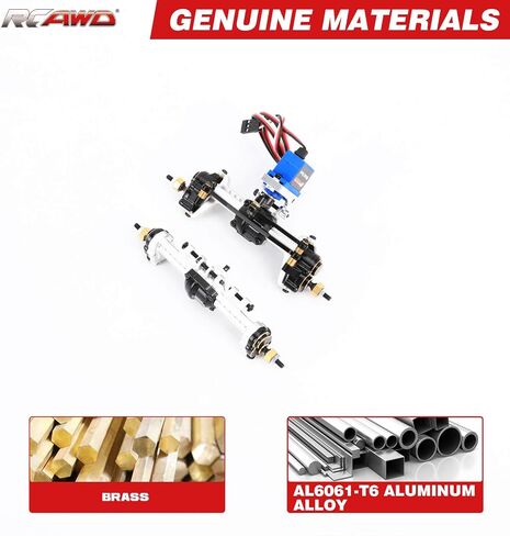 RCAWD TRX4M Diff Locker & Differential Portal Axles Front Rear Set Converted & Driveshafts for Traxxas 1/18 Defender Bronco F-150 K10 Upgrades Brass Weighted 100% Durability Increase Parts Black in Saudi Arabia