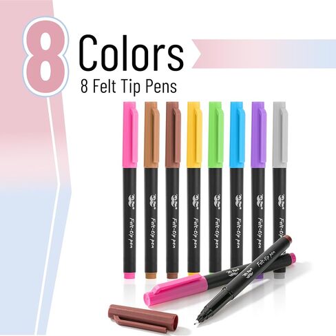 Mr. Pen- Felt Tip Pens, 16Pack, Colorful Felt Tip Pens, Felt Pens, Fine Felt Tip Pens Fine Point, Felt Tip Markers, Felt Tip Marker Pens Felt Tip, Felt Tip Pen, Pens for Journaling Pens, Planner Pens in Saudi Arabia