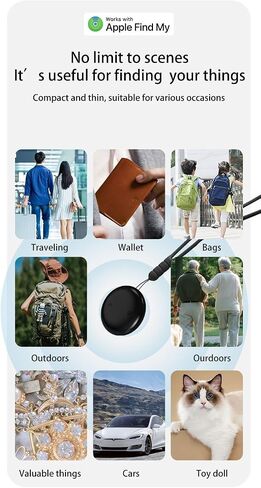 Key Finders, Wireless Tag Works with Apple Find My (iOS only),Item Finder for Pets,Keys,Wallet,Bag,Luggages and More, Global Smart Tracker, Privacy Protection,IP67 Waterproof (Black) in Saudi Arabia