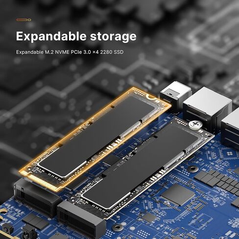 M3 Mini PC Intel Ultra 7 155H Windows 11 Pro 64GB DDR5(Dual 32GB x2) 2TB NVMe M.2 2280 SSD, Intel Arc Graphics 2.25GHz, Thunderbolt 4 8K 60HZ, Dual 2.5GbE LAN, WiFi 6E, BT 5.2 in Kuwait
