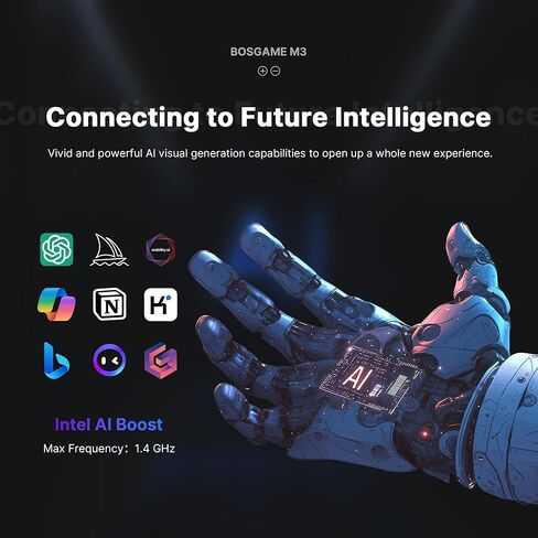 M3 Mini PC Intel Ultra 7 155H Windows 11 Pro 64GB DDR5(Dual 32GB x2) 2TB NVMe M.2 2280 SSD, Intel Arc Graphics 2.25GHz, Thunderbolt 4 8K 60HZ, Dual 2.5GbE LAN, WiFi 6E, BT 5.2 in Kuwait