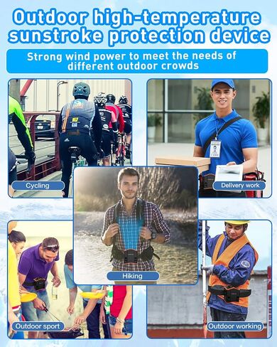 Upgraded Portable Waist Fan with Adjustable Belt,10 Times Strong Wind Waist Clip Fan with 12000mAh Battery Over 40H Working Time, Belt Fan for Outdoor Works,Camping,Travel,Fishing in Saudi Arabia