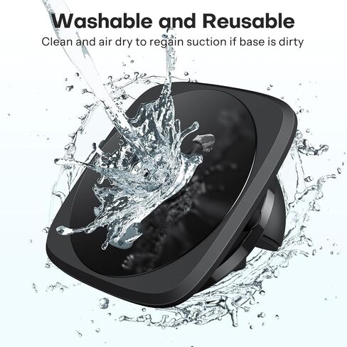 Car Phone Holder Mount, Dashboard Cell Phone Stand with Anti-Slip Base, Dual Adjustable Clips, Rotate 360 Degrees, Compatible with Both Android and iOS Phones (2025 Upgraded) in Saudi Arabia