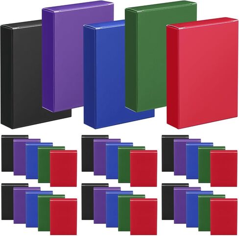 Jexine 50 Pieces Playing Card Box Empty Playing Case Card Holder Organize Storage Board Game Box Fits Baseball Trading(Red, Yellow, Green, Blue, White) in Kuwait