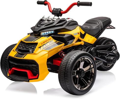 12V 3 Wheeler Ride على دراجة نارية كهربائية ATV ، مركبة كهربائية تعمل بالبطارية مع مصابيح LED ، وسرعة عالية ومنخفضة ، والقرن ، والموسيقى ، والاستر in Kuwait