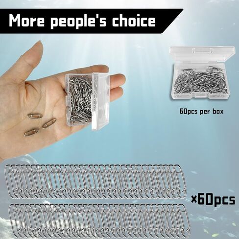 Fishing Swivels Ball Bearing Swivels Fishing Speed Clips for Fishing Lures Snap Swivels, Topwater Speed Clips Fishing Clips Quick Change Barrel Swivels Fishing Tackle in Kuwait