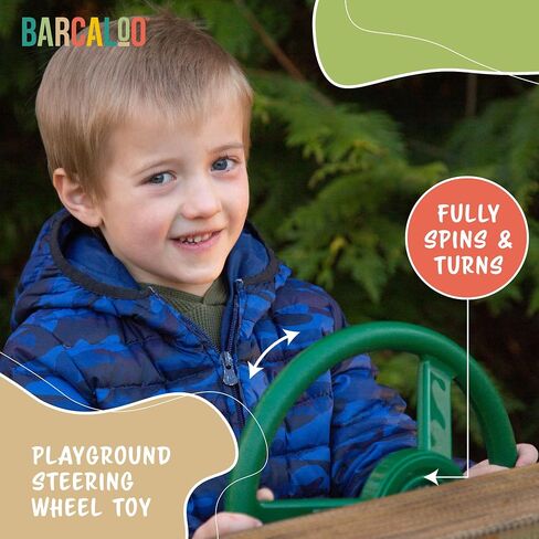 Barcaloo Kids Playground Pirate Ship Wheel – Yellow Jungle Gym Steering Wheel for Swing Set, Childrens Steering Wheel Simulation Toy, Pirate Ship Steering Wheel Toys for Toddlers. Wheel Playset in Saudi Arabia