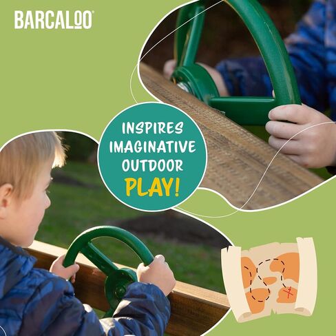 Barcaloo Kids Playground Pirate Ship Wheel – Yellow Jungle Gym Steering Wheel for Swing Set, Childrens Steering Wheel Simulation Toy, Pirate Ship Steering Wheel Toys for Toddlers. Wheel Playset in Saudi Arabia