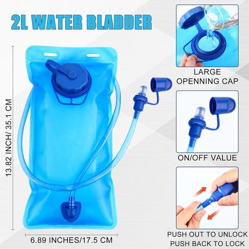 4 Pack Hydration Backpack with 2L Water Bladder Lightweight Hydration Backpack Pack for Men Women Hiking Cycling Camping Running Climbing in Kuwait