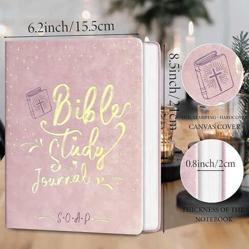 S.O.A.P. Bible Study Journal: Prayer & Church Notes Journal, 180-Day Spiritual Journey, Daily Devotional & Note-Taking Kit - Perfect Faith-Based Gift for Men & Women (Pink) in Saudi Arabia