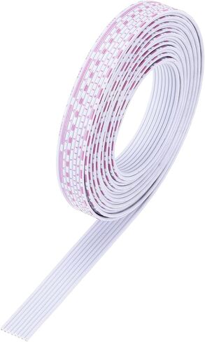 MECCANIXITY 26AWG IDC Wire Flat Ribbon Cable 3 m/9.8ft Length 1.3mm Pitch 6 Pin Red and White for JTAG/ISP Connecting in Saudi Arabia