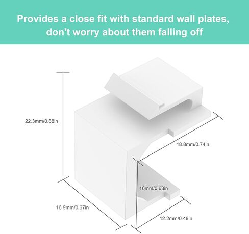 Blank Keystone Jack Inserts Keystone Jack for Keystone Wall Plate and Patch Panel 20 Pack White in Kuwait