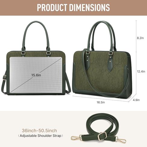 Laptop Bag for Women 15.6 Inch Work Tote Bag for Women,Leather Computer Bags Waterproof Tote Professional Briefcase,Large Capacity Business Office Bag for Work in Saudi Arabia