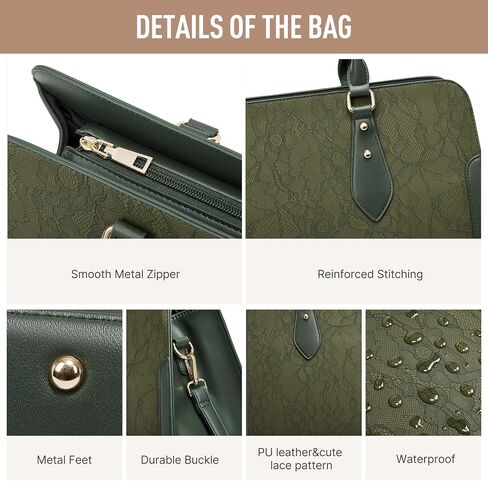 Laptop Bag for Women 15.6 Inch Work Tote Bag for Women,Leather Computer Bags Waterproof Tote Professional Briefcase,Large Capacity Business Office Bag for Work in Saudi Arabia