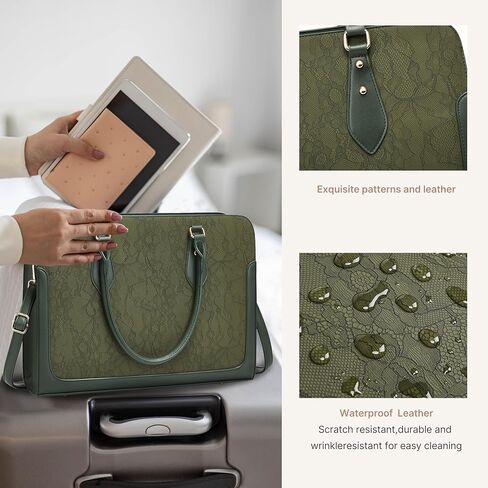 Laptop Bag for Women 15.6 Inch Work Tote Bag for Women,Leather Computer Bags Waterproof Tote Professional Briefcase,Large Capacity Business Office Bag for Work in Saudi Arabia