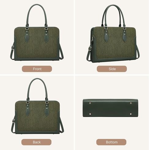 Laptop Bag for Women 15.6 Inch Work Tote Bag for Women,Leather Computer Bags Waterproof Tote Professional Briefcase,Large Capacity Business Office Bag for Work in Saudi Arabia