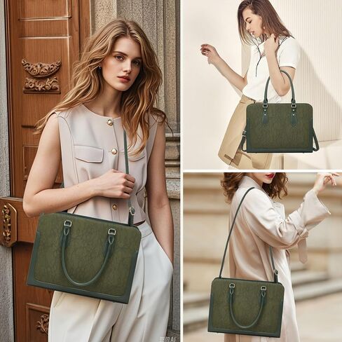 Laptop Bag for Women 15.6 Inch Work Tote Bag for Women,Leather Computer Bags Waterproof Tote Professional Briefcase,Large Capacity Business Office Bag for Work in Saudi Arabia