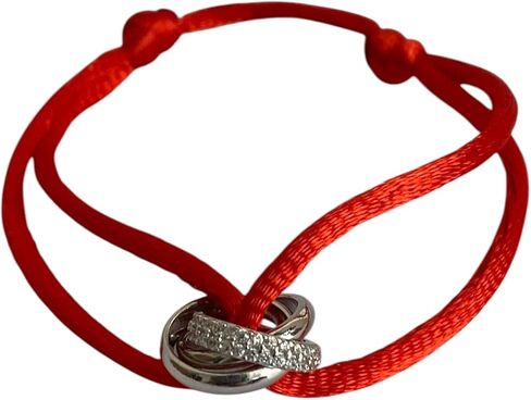 سوار ترينيتي - إصدار محدود من سلسلة الماس (ذهب عيار 18 قيراط - فضة إسترلينية) مصمم، سوار سلكي متطور. هدية أنيقة ومثالية (أسود، ذهبي) in Kuwait