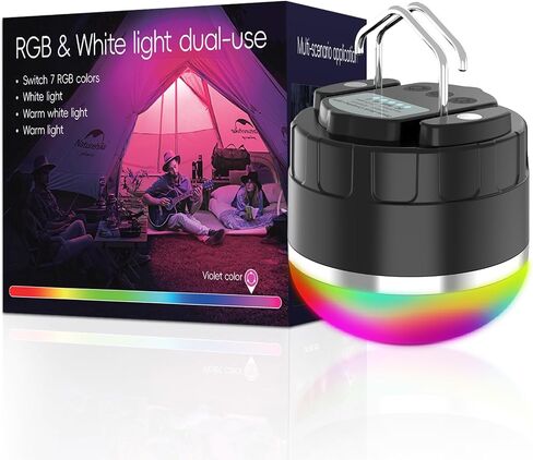 LED Camping Lantern القابلة لإعادة الشحن ، أساسيات CAMP ، تغيير لون RGB ، 1000 لتر ، 4 أوضاع ضوئية ، قاعدة مغناطيسية ، مقاومة للماء IP65 ، فانوس محمول للتخييم ، المشي لمسافات طويلة ، الأعاصير وانقطاع التيار الكهربائي in Kuwait