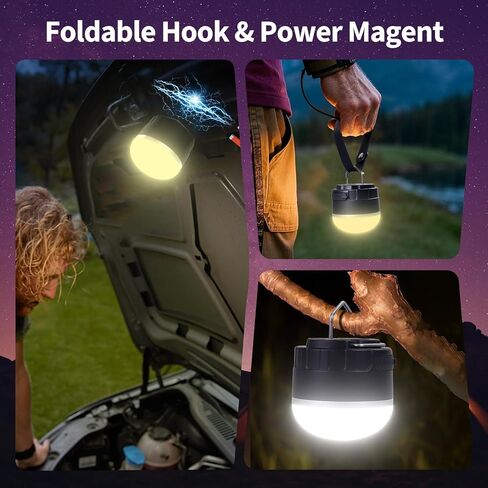 LED Camping Lantern القابلة لإعادة الشحن ، أساسيات CAMP ، تغيير لون RGB ، 1000 لتر ، 4 أوضاع ضوئية ، قاعدة مغناطيسية ، مقاومة للماء IP65 ، فانوس محمول للتخييم ، المشي لمسافات طويلة ، الأعاصير وانقطاع التيار الكهربائي in Kuwait