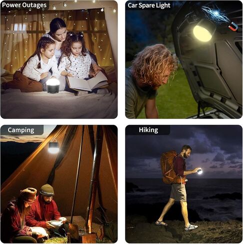 LED Camping Lantern القابلة لإعادة الشحن ، أساسيات CAMP ، تغيير لون RGB ، 1000 لتر ، 4 أوضاع ضوئية ، قاعدة مغناطيسية ، مقاومة للماء IP65 ، فانوس محمول للتخييم ، المشي لمسافات طويلة ، الأعاصير وانقطاع التيار الكهربائي in Kuwait