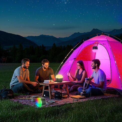 LED Camping Lantern القابلة لإعادة الشحن ، أساسيات CAMP ، تغيير لون RGB ، 1000 لتر ، 4 أوضاع ضوئية ، قاعدة مغناطيسية ، مقاومة للماء IP65 ، فانوس محمول للتخييم ، المشي لمسافات طويلة ، الأعاصير وانقطاع التيار الكهربائي in Kuwait