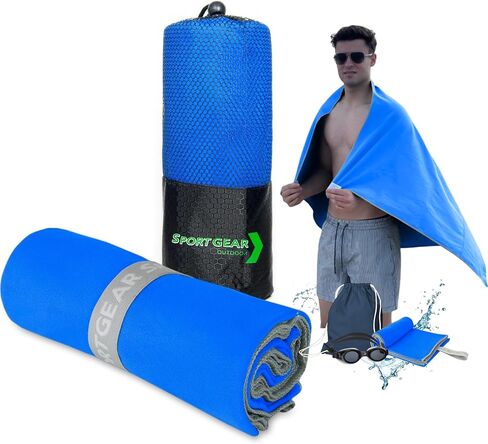 Quick Dry Camping & Travel Towel-Microfiber Travel Sports Towel, Microfiber Beach & Gym Sweat Towels For Men & Women Body, Travel Towels Fast Drying Lightweight, Quick Dry Towels For Travel in Kuwait