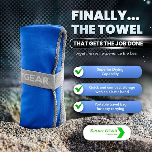 Quick Dry Camping & Travel Towel-Microfiber Travel Sports Towel, Microfiber Beach & Gym Sweat Towels For Men & Women Body, Travel Towels Fast Drying Lightweight, Quick Dry Towels For Travel in Kuwait