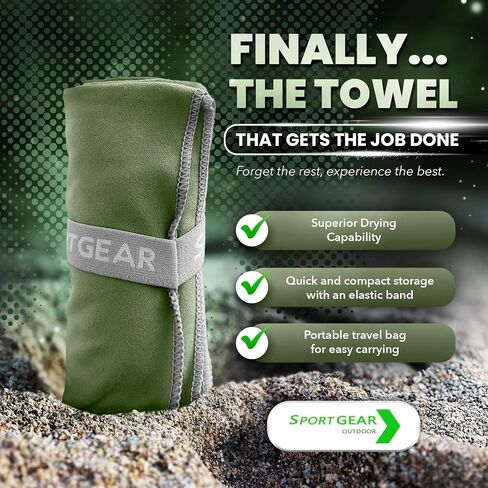 Quick Dry Camping & Travel Towel-Microfiber Travel Sports Towel, Microfiber Beach & Gym Sweat Towels For Men & Women Body, Travel Towels Fast Drying Lightweight, Quick Dry Towels For Travel in Kuwait