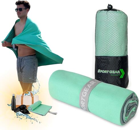 Quick Dry Camping & Travel Towel-Microfiber Travel Sports Towel, Microfiber Beach & Gym Sweat Towels For Men & Women Body, Travel Towels Fast Drying Lightweight, Quick Dry Towels For Travel in Kuwait