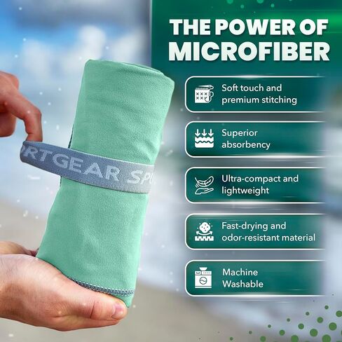 Quick Dry Camping & Travel Towel-Microfiber Travel Sports Towel, Microfiber Beach & Gym Sweat Towels For Men & Women Body, Travel Towels Fast Drying Lightweight, Quick Dry Towels For Travel in Kuwait