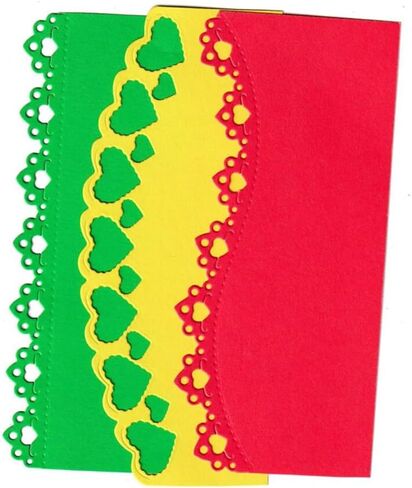 Metal 7pcs Flower Decorative Border Lace Die Cuts, Flower Lace Cutting Die DIY Crafts Template Mould Stencils for DIY Embossing Card Making Album Decorative Paper Scrapbooking in Kuwait