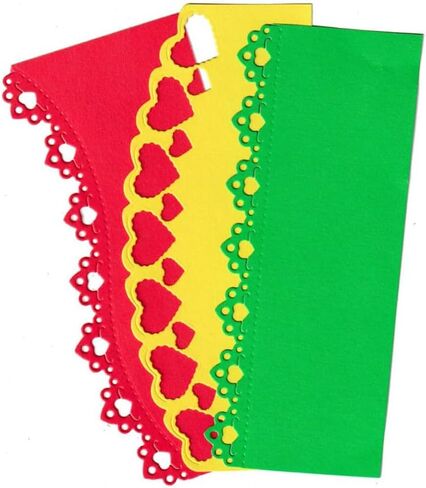 Metal 7pcs Flower Decorative Border Lace Die Cuts, Flower Lace Cutting Die DIY Crafts Template Mould Stencils for DIY Embossing Card Making Album Decorative Paper Scrapbooking in Kuwait