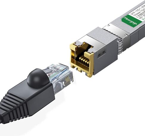 SFP+ to RJ45, 1.25g/2.5g/5g/10G-T Copper Transceiver Module, 10GBase-T SFP+, Compatible for Cisco SFP-10G-T-S, Ubiquiti UniFi UF-RJ45-10G, Mikrotik and More, 100ft/30M in Kuwait