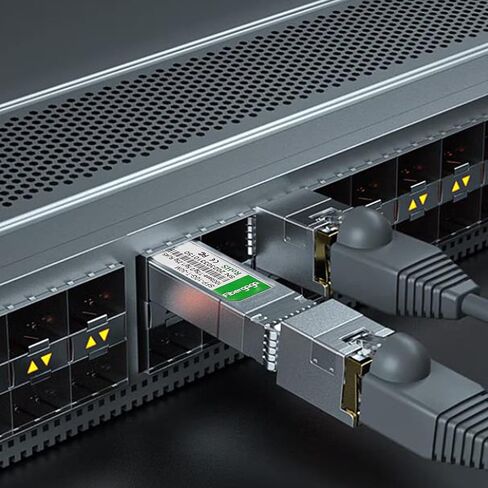 SFP+ to RJ45, 1.25g/2.5g/5g/10G-T Copper Transceiver Module, 10GBase-T SFP+, Compatible for Cisco SFP-10G-T-S, Ubiquiti UniFi UF-RJ45-10G, Mikrotik and More, 100ft/30M in Kuwait