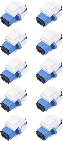 Xunsomten-10pcs SC/UPC ألياف مقرنة Keystone Jack Module للوحة التصحيح وألواح الجدار محول كابل الألياف SC SC Singlemode in Kuwait