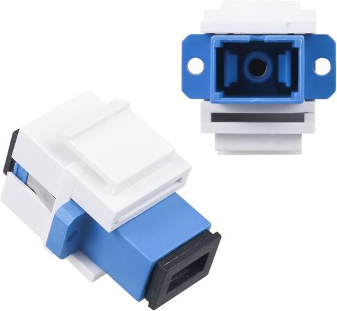Xunsomten-10pcs SC/UPC ألياف مقرنة Keystone Jack Module للوحة التصحيح وألواح الجدار محول كابل الألياف SC SC Singlemode in Kuwait